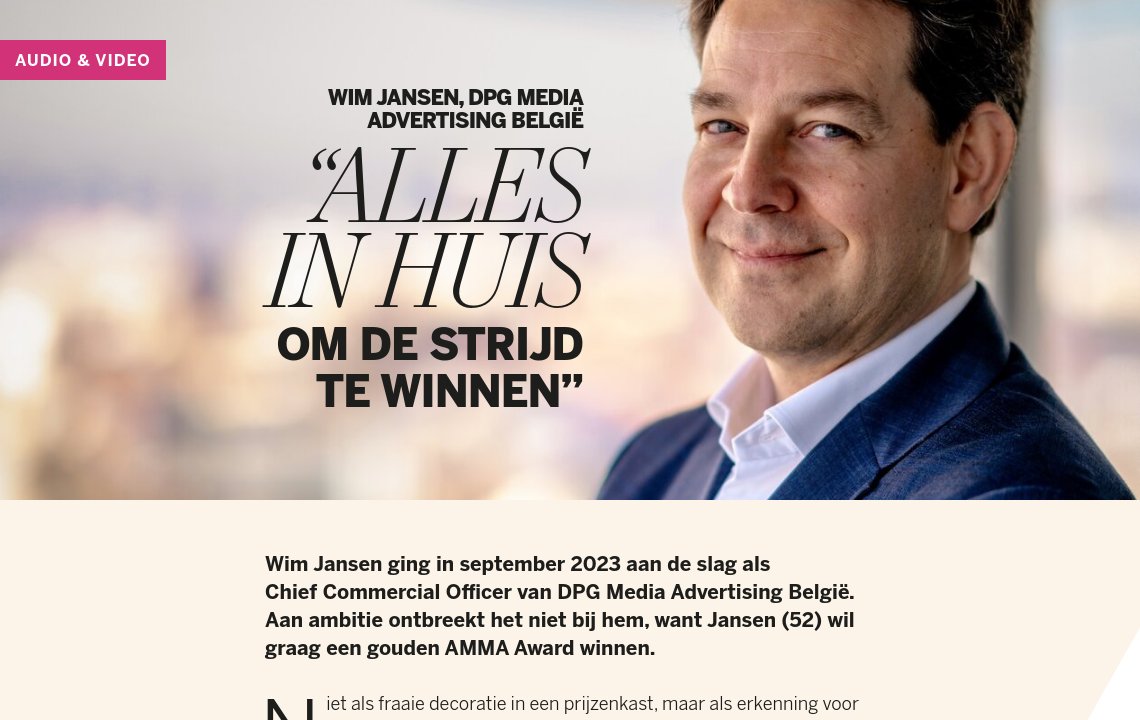 Wim Jansen, Advertising België - DPG Media jaarverslag 2023